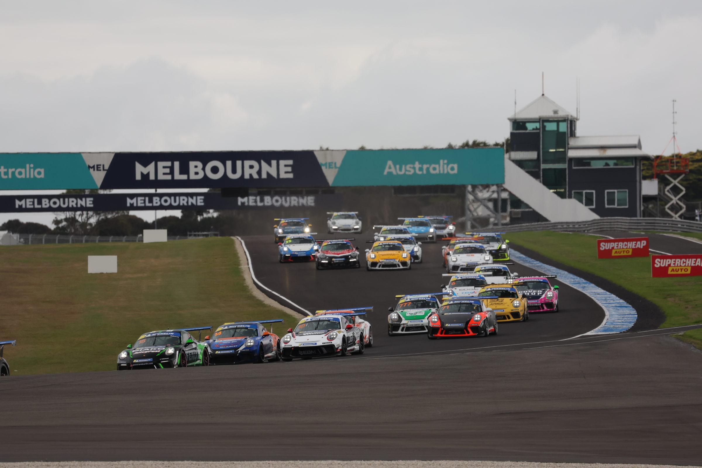 Large Field For Porsche Michelin Sprint Challenge At The Bend Talk