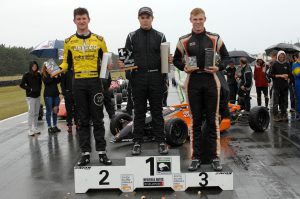 2018-19 NZ F1600 Rnd 3 podium Josh Bethune (1st) Jordan Michels (2nd) Callum Crawley (3rd)