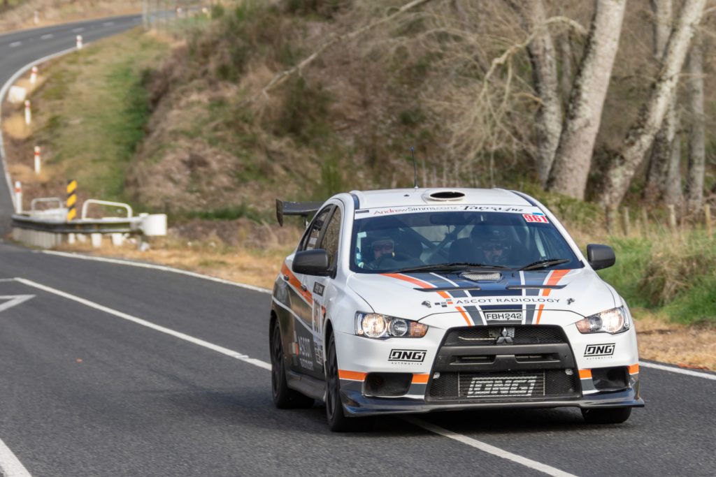 Just 17 seconds behind however are fellow Aucklanders David Rogers and Aidan Kelly in their #961Mitsubishi Evo 10