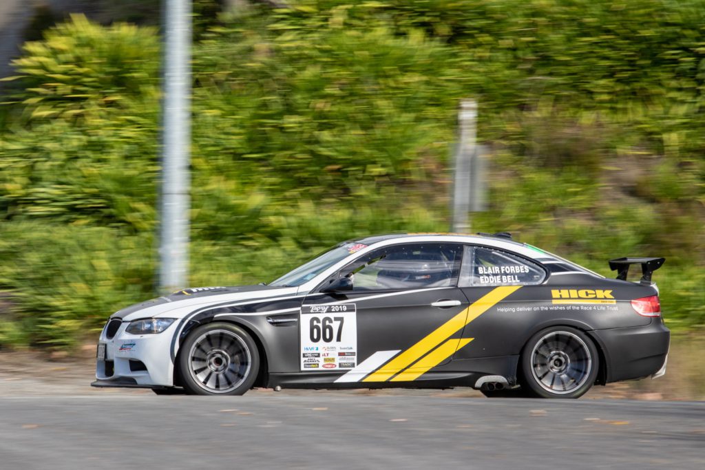 Ex BNT NZV8s racer Eddie Bell and co-driver Blair Forbes from Christchurch won three of the final six stages in their BMW M3 to cement a class win and 4th place overall