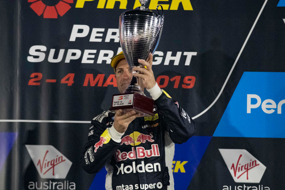 Second place to Red Bull Holden Racing's Jamie Whincup