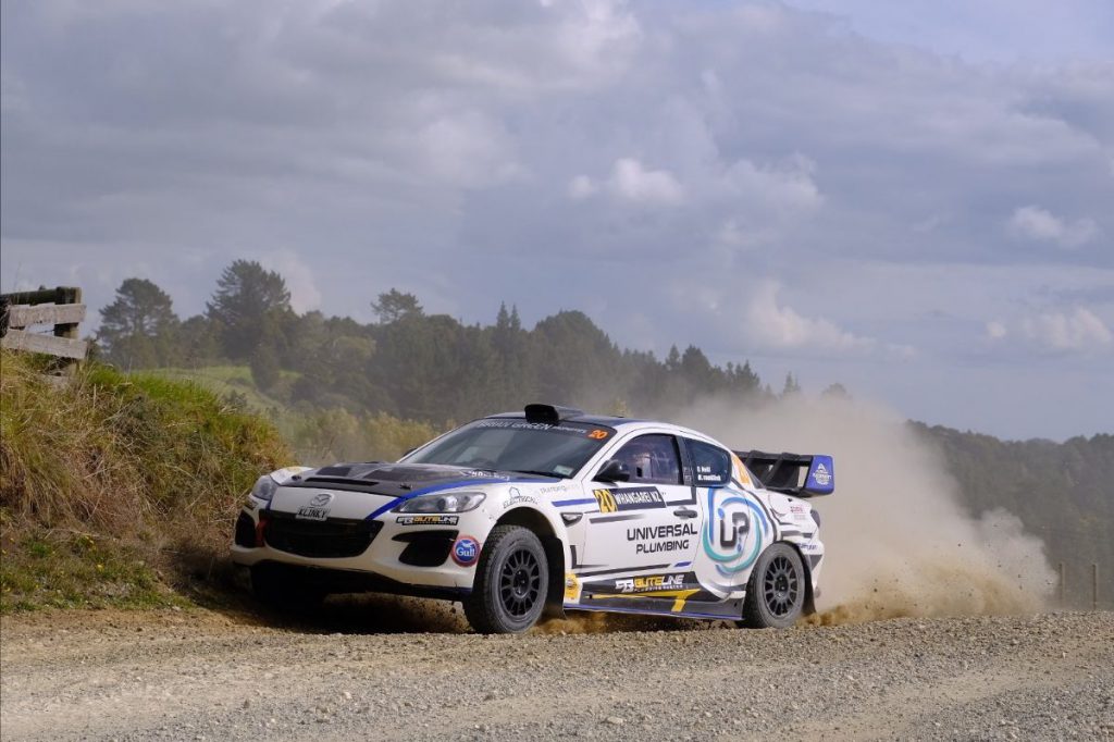 Marcus van Klink (Mazda RX8) won overall 2WD in Whangarei.